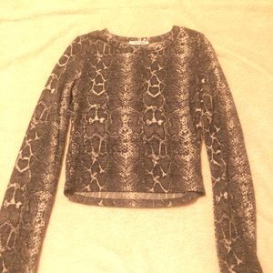 Zara Snake Skin Long-sleeve Sweater!